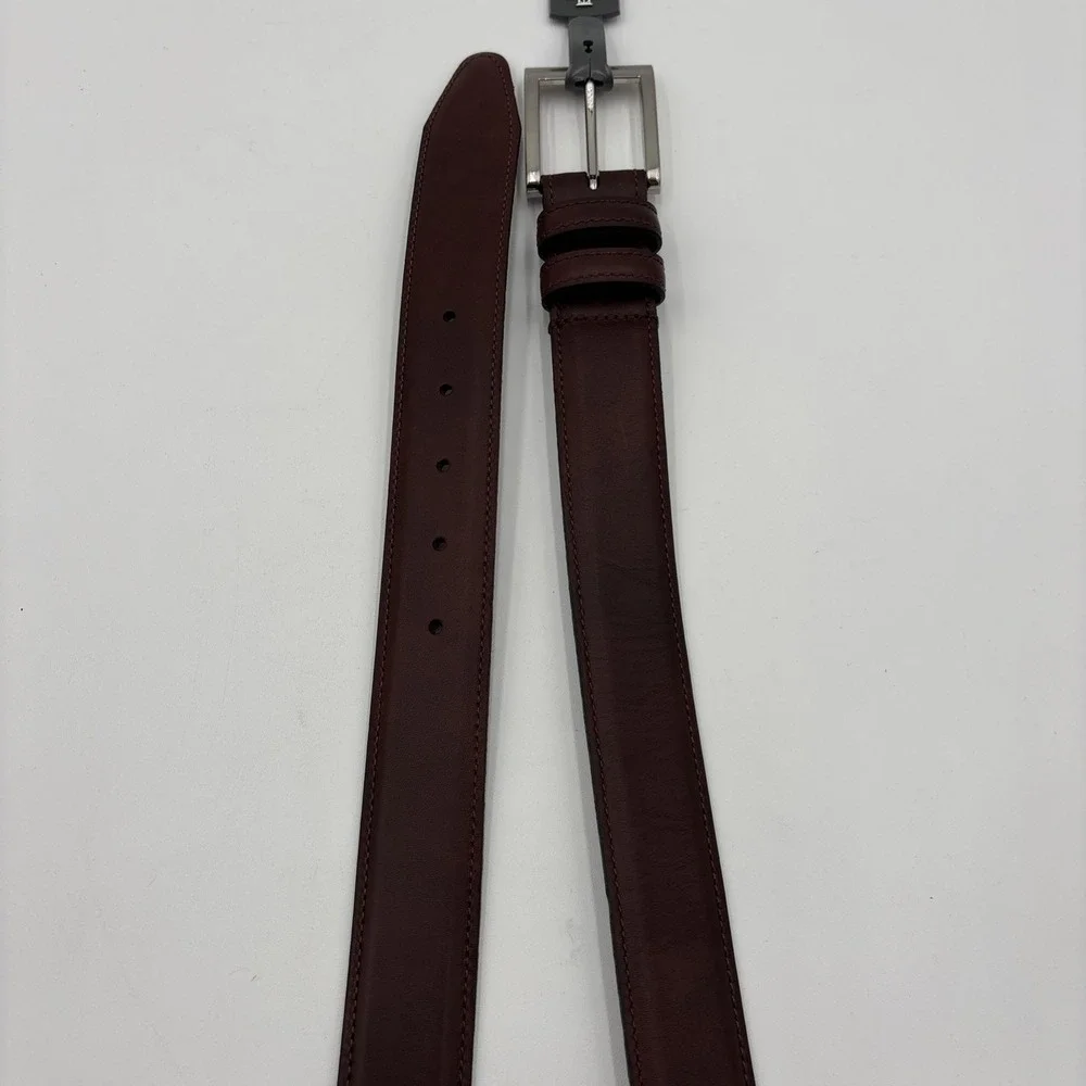 Allen Edmonds Wide Basic Leather Belt Chili Brown Italian Calfskin Mens Sz 40